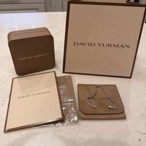 David Yurman 3.6mm Sterling Silver Box Chain Bracelet – Size Small